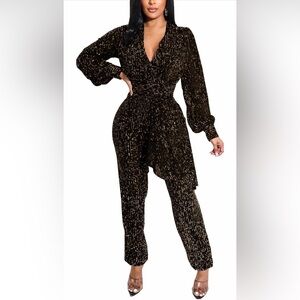 Elegant Gold Jumpsuit